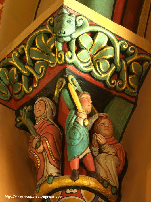 CAPITEL DE VANO ABSIDAL: MARTIRIO DE SANTA FE
